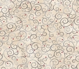 Holiday Elegance Cream Scroll Fabric Quilting & Patchwork