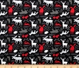 Hudson Forest Animals on Black Fabric  2