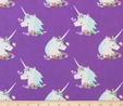 I Believe In Unicorns On Purple Fabric Crafting 2