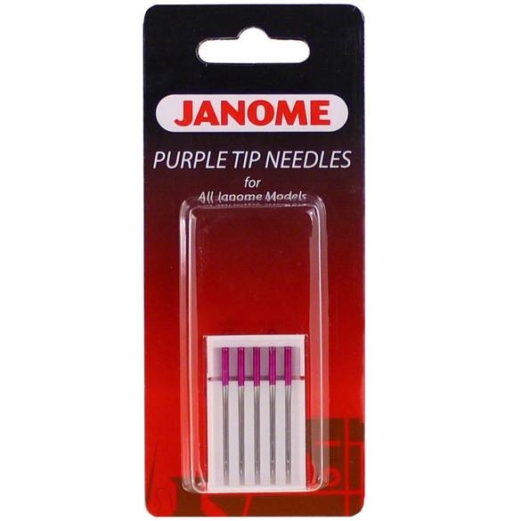 Janome Purple Tip Embroidery Needles - 5 pack