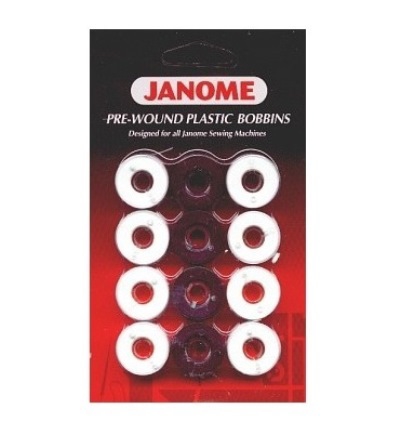 Janome Black & White Pre Wound Bobbins 12pk 
