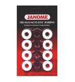 Janome Black & White Pre Wound Bobbins 12pk