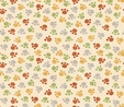 Jungle Buddies Multi Paw Prints on Light Gold Fabric Crafting