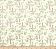 Jungle Giraffe Trees & Grass on Cream Flannel Fabric Flannel 2