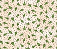 Just Be Claus Christmas Trees on Cream Fabric 
