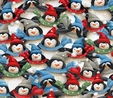 Just Chillin Dressed Penguins Multicolour Fabric Crafting