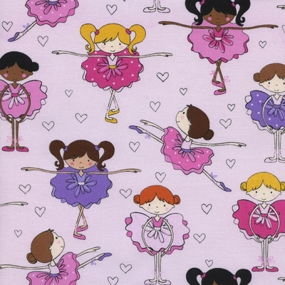 Kids Ballerinas in Pink Fabric