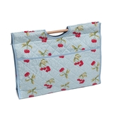 Knit Craft Bag Cherry Spot on Light Blue