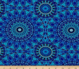 Large Medallion Blue Fabric  2