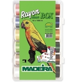 Madeira 8040 | Clear Box | Rayon No.40 | 18 x 200m: Spools