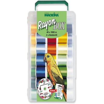 Madeira 8042 | Softbox | Rayon No.40 | 40 x 1000m; 2 x Bobbinfil 1500m Spool