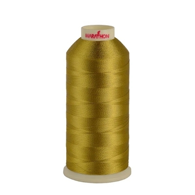 Marathon 1018 | Viscose Rayon Embroidery Thread 1000m | Antique Dark Gold