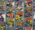 Marvel Comics - Captain America Comic Strip Fabric 