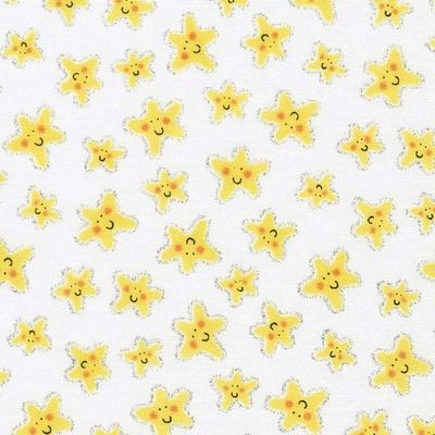 mermaid wishes happy glitter starfish on white fabric