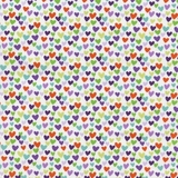Mini Multicolour Hearts Fabric