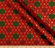 Miracle in Bethlehem Geo Poinsettias on Red Fabric Quilting & Patchwork 2