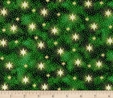 Miracle in Bethlehem Sparkling Stars on Green Fabric  2