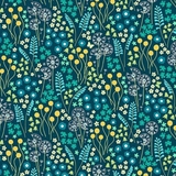Mountain Meadow Multi Meadow Drift on Green Fabric