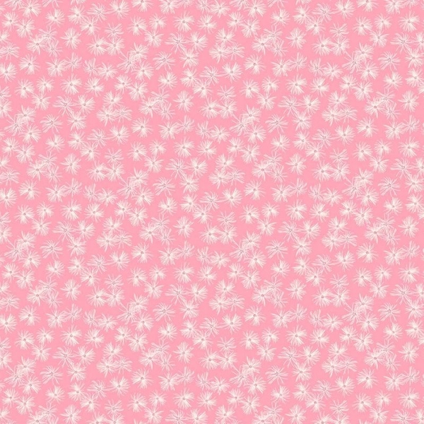 Mountain Meadow Star Flowers on Pink Fabric Dressmaker