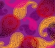 Moxie Paisley on Purple Fabric