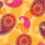 Moxie Paisley on Yellow Fabric