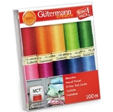 Multi Colours 100m Sew All Thread Set 10pk