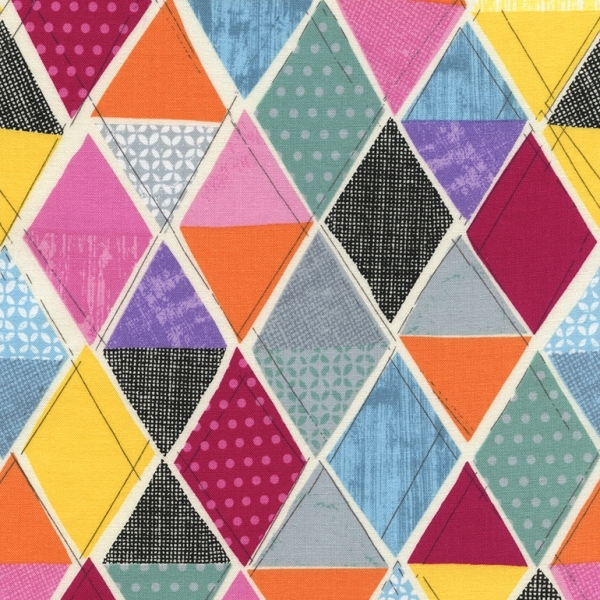 Multi Field Study Diamonds Fabric