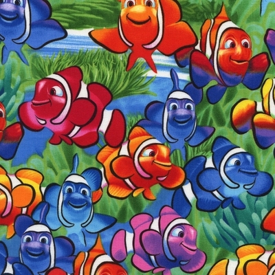 Multicolour Clownfish Fabric