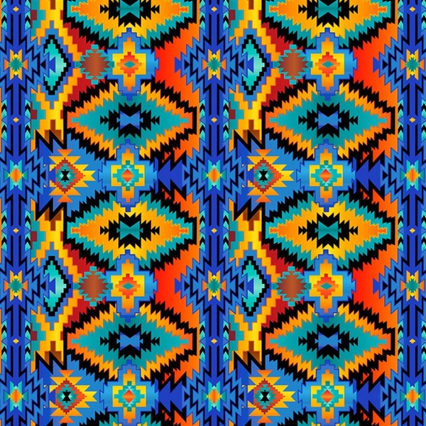 Multicolour Southwest Blanket Fabric 