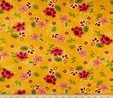 Olivia Tossed Flowers on Gold Fabric Dressmaker 2
