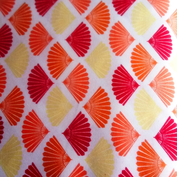 Orange Floral 100% Poplin Fabric 