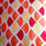 Orange Floral 100% Poplin Fabric