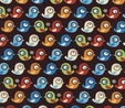 Organic Multi Birds on Brown Fabric  2