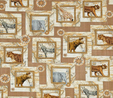 Out of Africa Animals Overlapping Patches Fabric Crafting