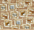 Out of Africa Animals Overlapping Patches Fabric Crafting 2