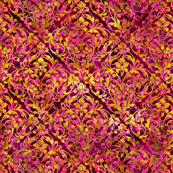 Pandora Damask Azalea Fabric