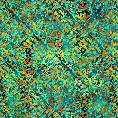 Pandora Damask Juniper Fabric