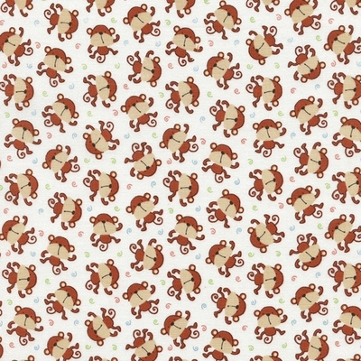 Peek a Zoo Monkeys Fabric