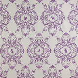 Purple Decorative Animals on Grey 1 Metre Fabric