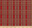 Red Metallic Tartan Fabric Quilting & Patchwork 3