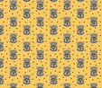 Retro Minis Grey Leopards on Gold Fabric Quilting & Patchwork 2