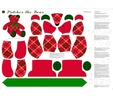 Sew N Go IV Patches The Teddy Bear Red Fabric Panel Panels & Stocking