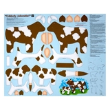 Sew N Go IV Udderly Adorable Brown Craft Fabric Panel