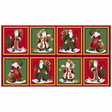 Sew N Go IV Vintage Santa Picture Patches Fabric Panel