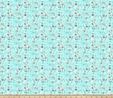 Sew Sweet Coral Floral on Turquoise Fabric Quilting & Patchwork 2