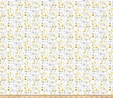Sew Sweet Yellow & Grey Floral on White Fabric  2