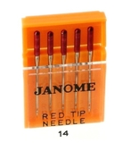 Janome 990314000 | Sewing Machine Red Tip Scarf Needles - 90