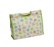 Small Playful Owls on Green Background Sewing Bag Knitting & Crochet