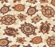 Southwest Turtles on Tan Fabric 