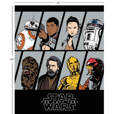 Star Wars 8 The Last Jedi Resistance Characters Fabric Panel